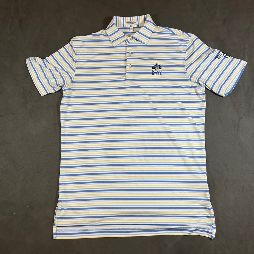 Peter Millar Summer Comfort Polo Shirt Mens S Striped Ross Bridge RTJ Golf Trail